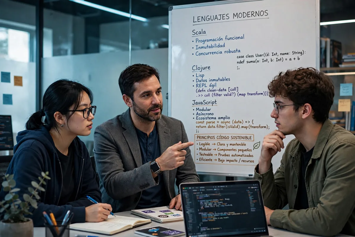 Mentor enseña programación funcional a nuevos desarrolladores