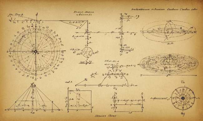 Los diagramas y ecuaciones vintage ilustran el desarrollo temprano de la teoría del cálculo de lambda.